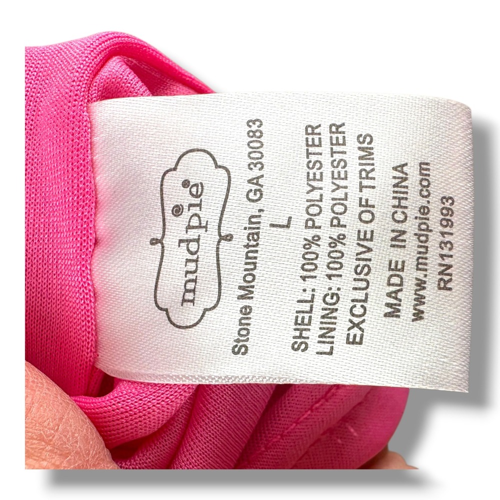 Mud Pie Womens Pink Floral Tiered Maxi Dress Sleeveless Ruffle Neck Large‎ L - Picture 12 of 14